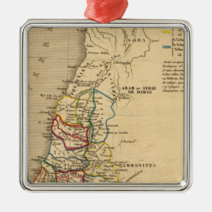 La Terre Sainte partagee en 12 tribus Metal Ornament