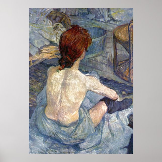 La Toilette Rousse - Toulouse-Lautrec Painting Poster (Front)