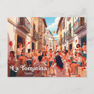 La Tomatina Bunol Spain Postcard