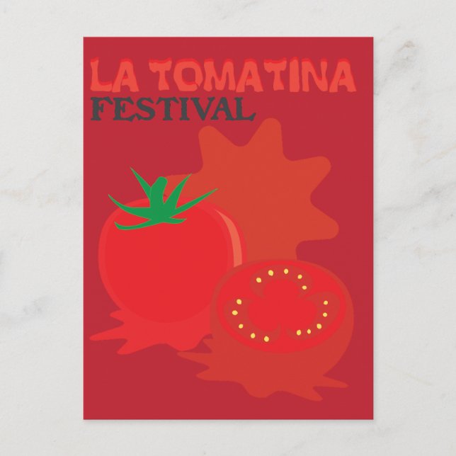 La Tomatina Festival Postcard (Front)