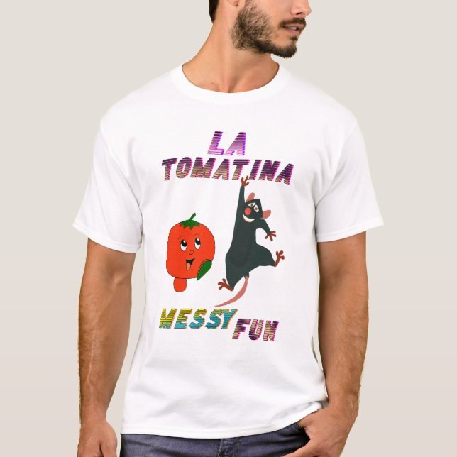 La Tomatina Messy Fun - Buñol Spain gift Valencia T-Shirt (Front)