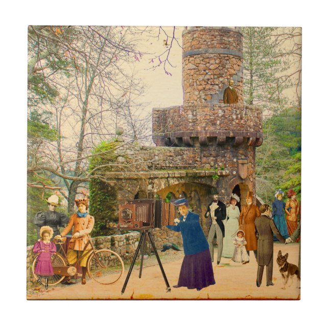 La torre de la Quinta da Regaleira Ceramic Tile (Front)