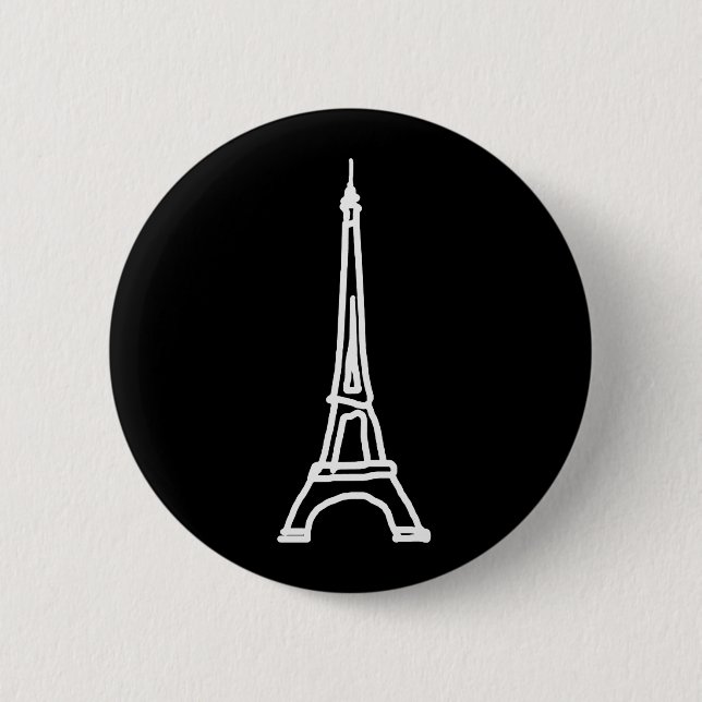 la Tour Eiffel 6 Cm Round Badge (Front)