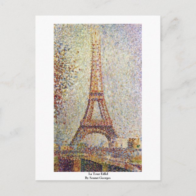 La Tour Eiffel By Seurat Georges Postcard (Front)