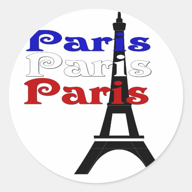 La Tour Eiffel Classic Round Sticker (Front)