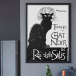 La tournée du Chat Noir unframed Poster<br><div class="desc">A black and white pop art style print of the iconic 1896 art poster by Swiss-born French Art Nouveau painter Theophile Steinlen. "Chat Noir" is French for "black cat". Optional frames (not included) are available at an additional cost.</div>