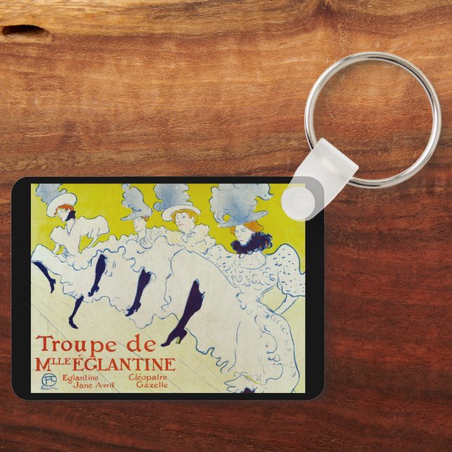La Troupe de Mlle Eglantine by Toulouse Lautrec Key Ring (Front)