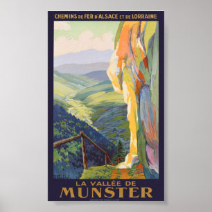 La Vallée de Munster Vintage Poster 1925