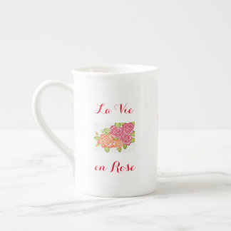 La Vie en Rose Bone China Mug Cup