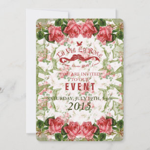 La Vie En Rose - Event Invitation Card / Invite