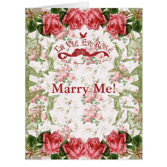 La Vie En Rose - Greeting Card (Front)