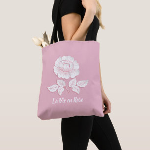 La Vie en Rose Life in Pink Tote Bag