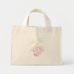 la vie en rose mini tote bag