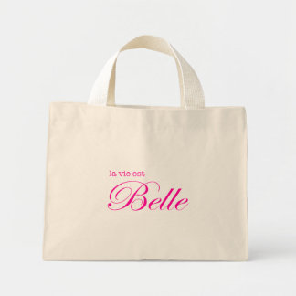 La vie est belle mini tote bag