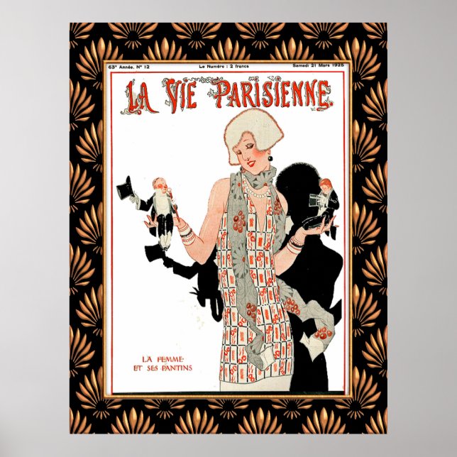 La Vie Parisienne 1920s magazine cover Poster (Front)