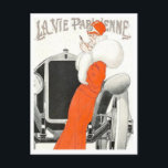 La Vie Parisienne France 1922  Postcard<br><div class="desc">This stunning La Vie Parisienne 1922 magazine cover colour postcard captures the essence of early 20th-century French elegance and charm. Featuring a vibrant, artistic illustration that embodies the glamour and sophistication of Parisian life, this vintage piece transports you to a timeless world of art, fashion, and culture. Perfect for collectors...</div>