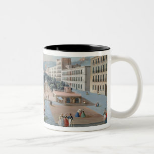 La Villa Reale di Chiaia, Naples (gouache on paper Two-Tone Coffee Mug