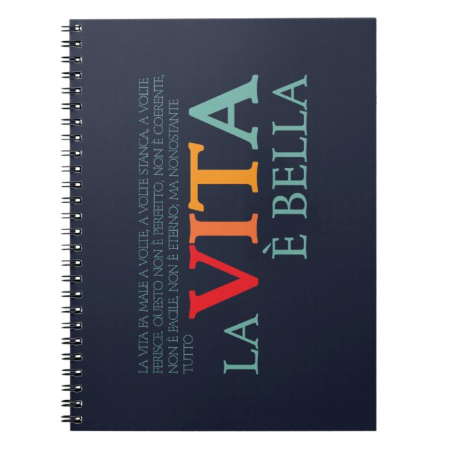 La vita è bella notebook (Front)