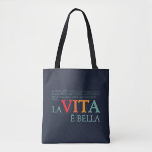 La vita è bella tote bag