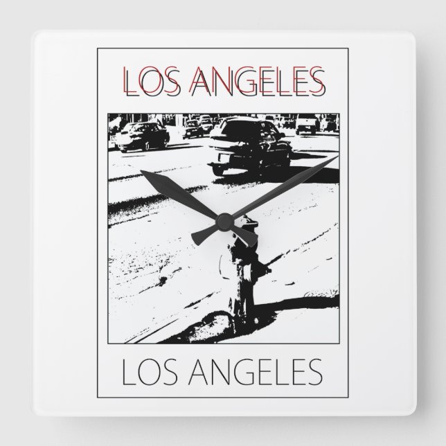 LA water pump Square Wall Clock (Front)