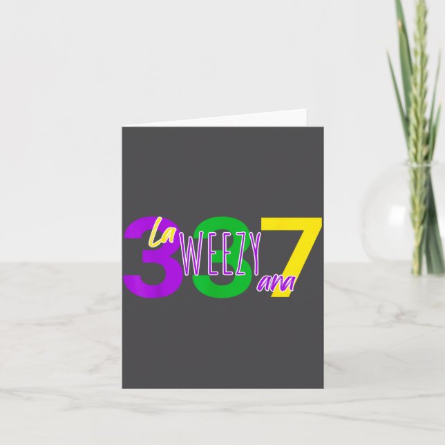 La Weezy Ana Louisiana Mardi Gras 337 New Orleans  Card (Front)