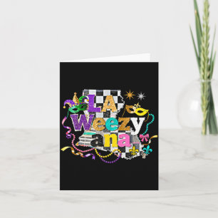 La Weezy Ana Louisiana Mardi Gras Carnival Design Card