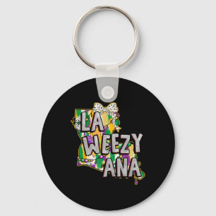 La Weezy Ana Mardi Gras Louisiana Fat Tuesdays Lou Key Ring