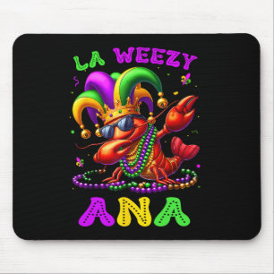 La Weezy Ana Mardi Gras Louisiana Funny Dabbing Cr Mouse Pad