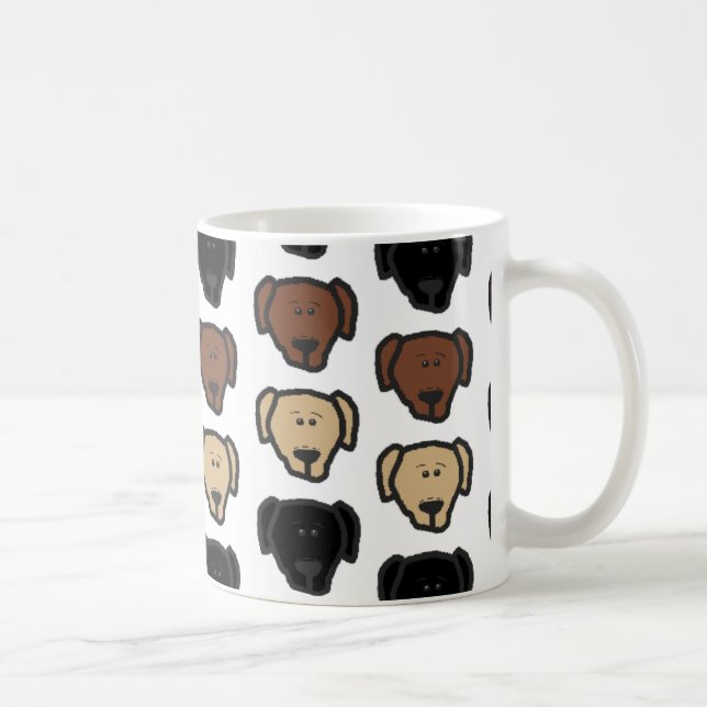 lab 3 colours cartoon head coffee mug (Right)