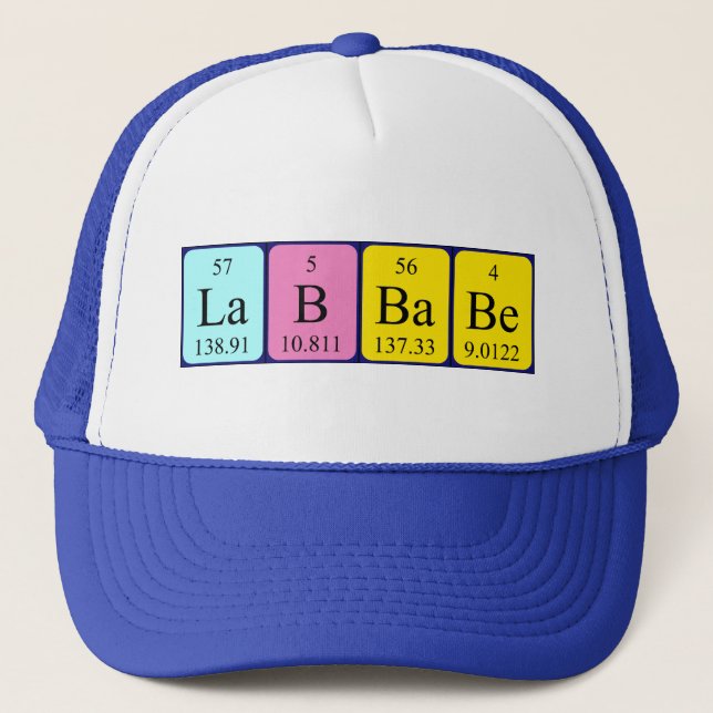 Lab Babe periodic table name hat (Front)