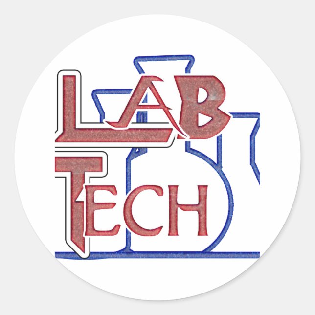 LAB BEAKER LOGO CLASSIC ROUND STICKER (Front)