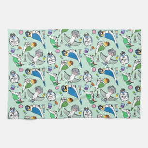 Lab Birds - Ornithology Tea Towel