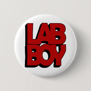 LAB BOY BIG RED LABORATORY 6 CM ROUND BADGE