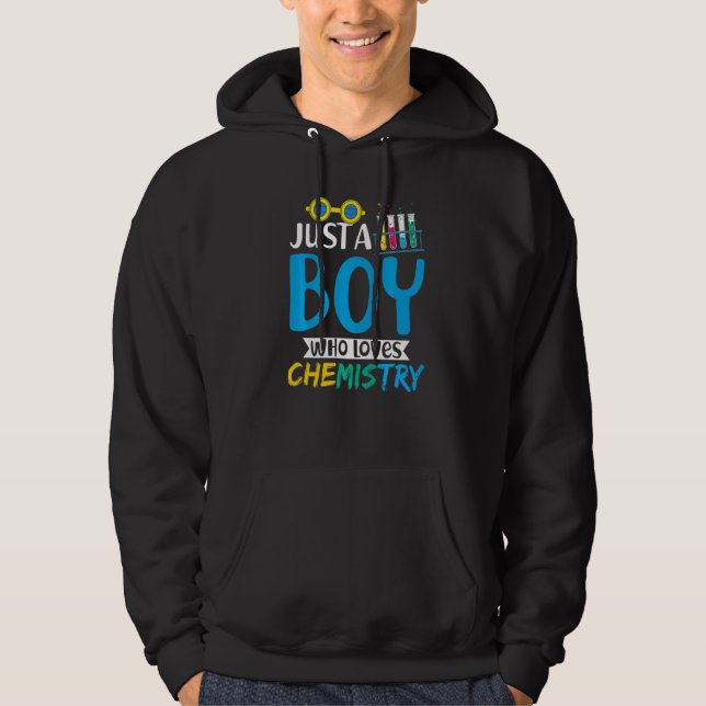 Lab Chemist Boys Laboratory Science Nerd Chemistry Hoodie (Front)