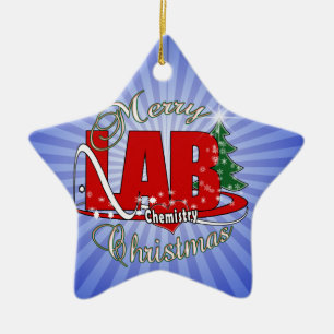 LAB CHEMISTRY CHRISTMAS CERAMIC TREE DECORATION