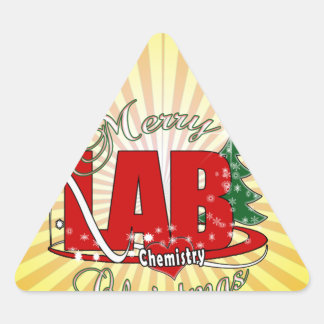 LAB CHEMISTRY CHRISTMAS TRIANGLE STICKER