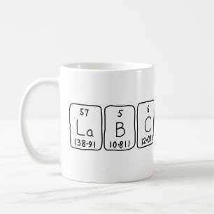 Lab Chick periodic table name mug