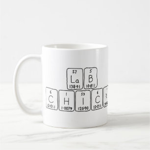 Lab Chick periodic table name mug