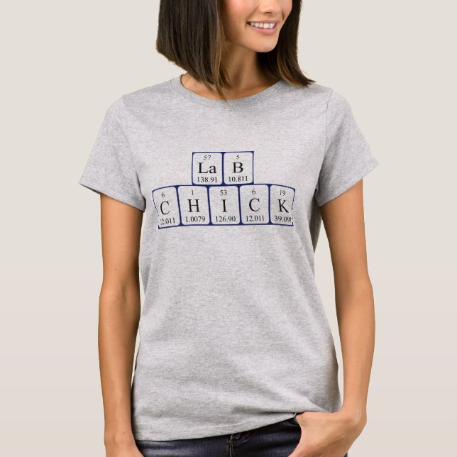 Lab Chick periodic table name shirt (Front)
