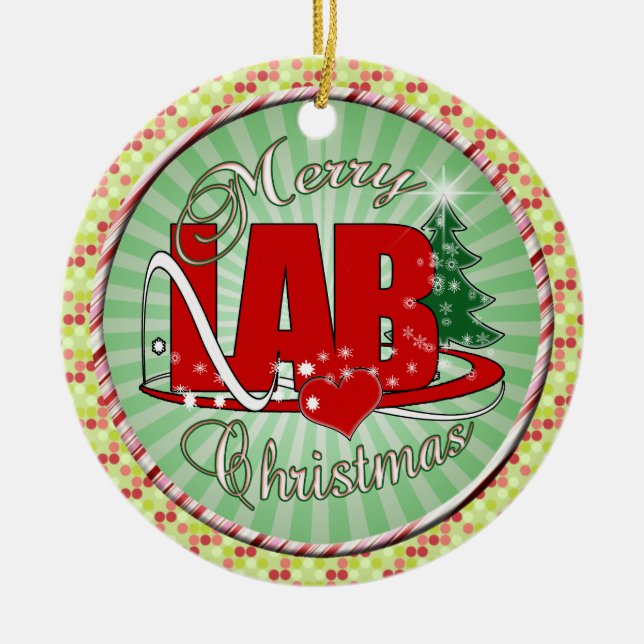 LAB CHRISTMAS LABORATORY CERAMIC TREE DECORATION (Front)