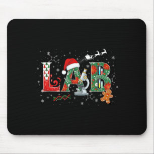 Lab Christmas Laboratory Technician Science Xmas S Mouse Pad