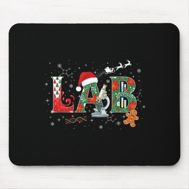Lab Christmas Laboratory Technician Science Xmas S Mouse Pad (Front)