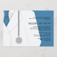 Lab Coat and Tie Graduation Invitation