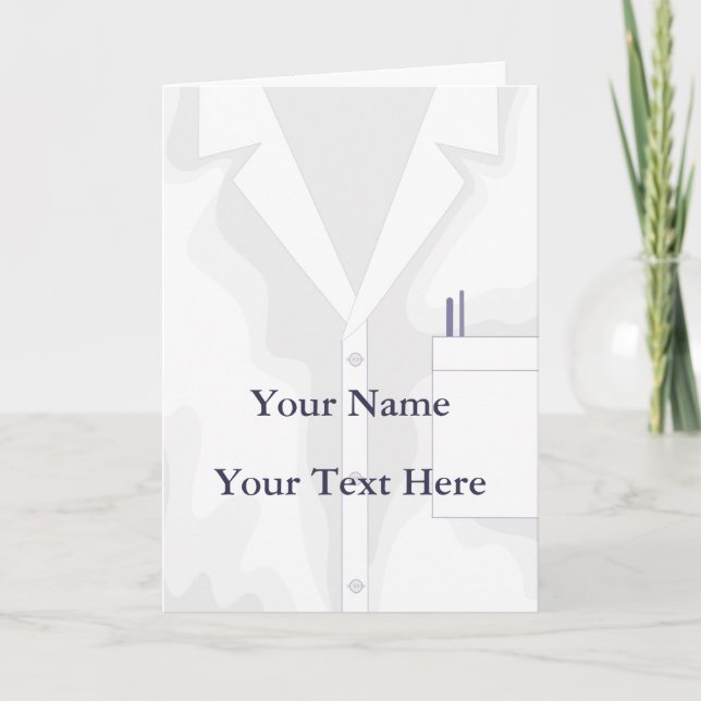 Lab Coat Jacket Custom Greeting Card (Front)