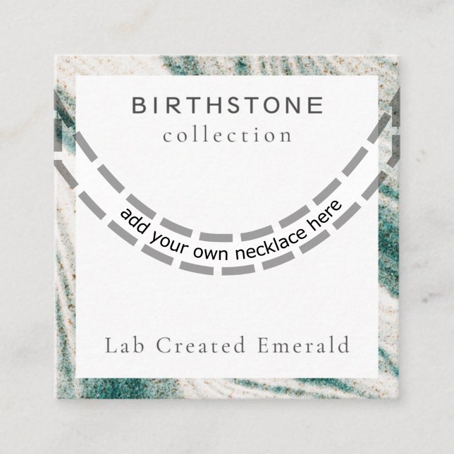 Lab Created Emerald Necklace Packaging Card (Creator Uploaded)