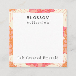 Lab Created Floral Necklace Packaging Card