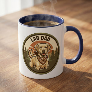 Lab Dad Coffee Mug Labrador Dad Gift Vintage