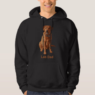 Lab Dad Fox Red Labrador Retriever Dog Hoodie
