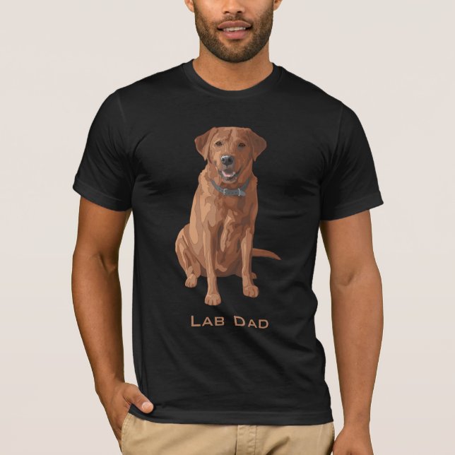 Lab Dad Fox Red Yellow Labrador Retriever Dog T-Shirt (Front)