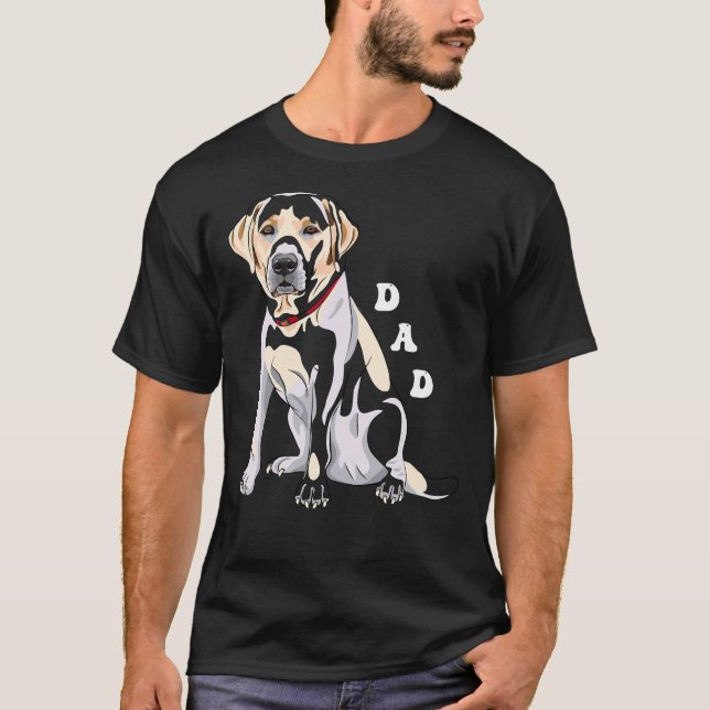 Lab Dad Fox Yellow Labrador Retriever T-Shirt (Front)